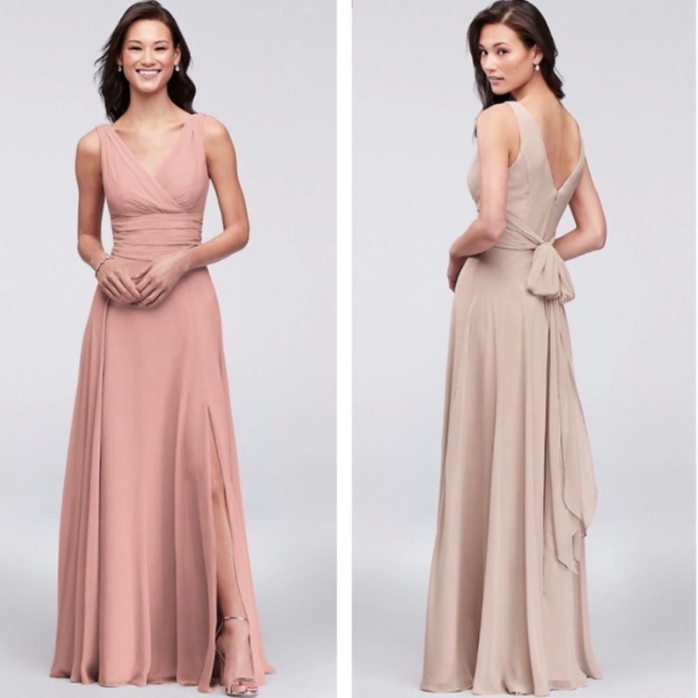 BALLET BLUSH David’s Bridal Chiffon Bridesmaid